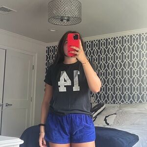 Brandy Melville Black Tee with White Print